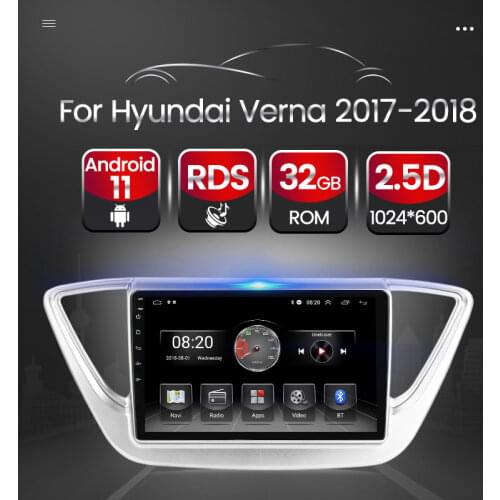 TomoStrong TS7 Android Car Radio BT For Hyundai Solaris Verna 2017 2018 Video Player Multimedia Carplay WIFI GPS FM Navigation