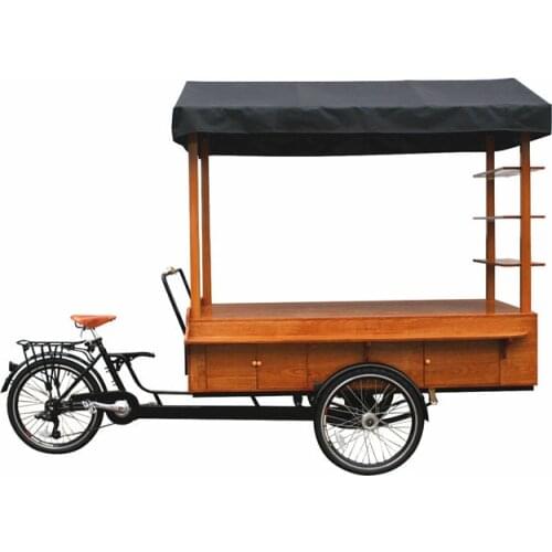 Vending Bicycle Adult Tricycle Electric Cargo Bike Street Outdoor Beverage Drink Coffee Van Food Cart for Sale Customizable