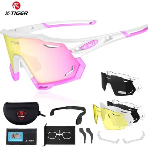 X-TIGER Polarized Glasses New Sports Men Sunglasses Road Cycling Glasses Mountain Bike Bicycle Riding Fishing Protection Eyewear