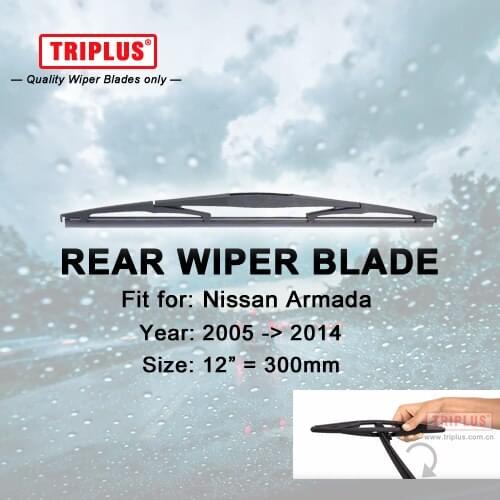 Rear Wiper Blade for Nissan Armada (2005-2014) 1pc 12" 300mm,Car Rear Windscreen Wipers,for Back Window Windshield Blades
