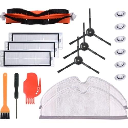 Robot Vacuum Side Brush&Hepa Filters&Bristle Brush for Xiaomi 2/Roborock T65 S6 Vacuum Vacuum Cleaner Parts Accessories