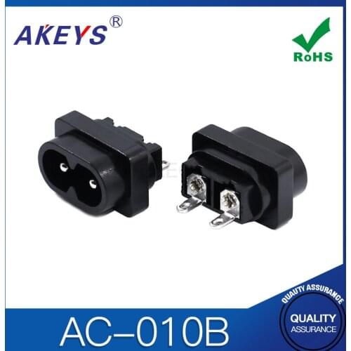 10PCS AC-010B Factory direct 10A 250V AC power socket with fuse and switch
