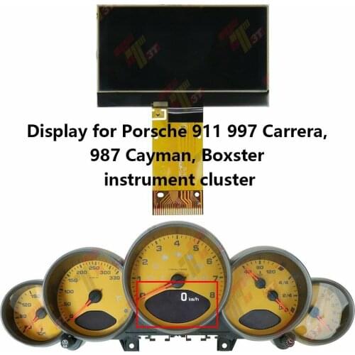 Middle LCD Display for Porsche 911 997 Carrera, 987 Cayman, Boxster Speedometer Instrument Dashboard Pixel Repair