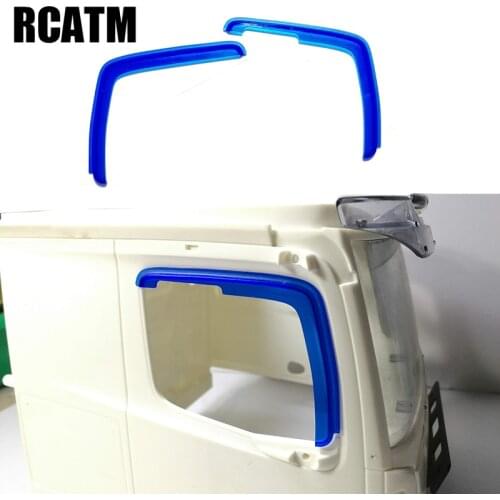 1 Pair RC Car Acrylic Window Cover Rain Sun Visor For 1/14 Tamiya RC Truck arocs actros 3363 56348