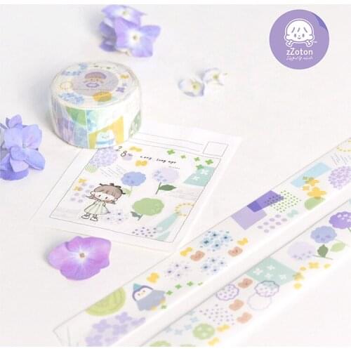 1pcs/1lot Decorative Adhesive Tapes Cute sweet Hydrangea Molinta Scrapbooking DIY Paper Japanese Stickers 5m