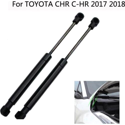 2x Hood Damper Lift Strut Support Rod Hydraulic Hood Jackstay For TOYOTA CHR C-HR 2017 2018