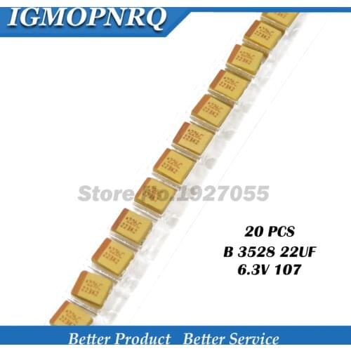 20PCS B-3528-16V-22UF-226C B Type 3528 22uf 16V 226C SMD Tantalum capacitor