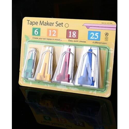 5pcs/lot DIY Fabric Bias Tape Maker Tools Domestic Machine Sewing Quilting Patchwork Tools Accessories 6mm 9mm 12mm 18mm 25mm