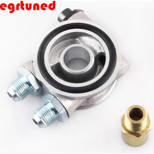 Aluminum AN8 AN10 oil cooler sandwich plate filter adapter turbo thermostat oil sender adapter
