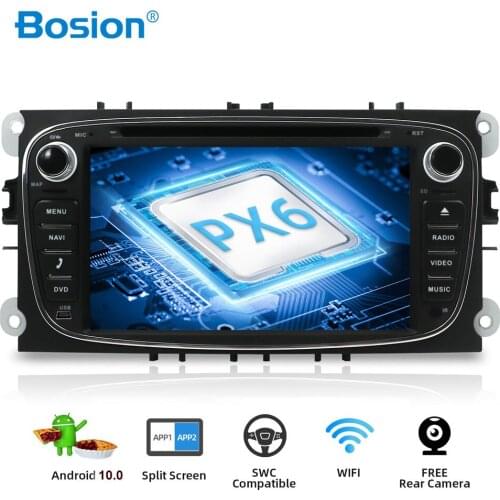 Bosion Android 10 GPS Car Radios 2 Din Car Multimedia player 7'' Audio DVD Player For Ford/Focus/S-Max/Mondeo 9/GalaxyC-Max DSP