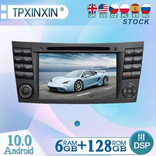 For Mercedes Benz E W211 2002-2008 7" Android10 Radio Player Car GPS Navigation Head Unit Car Radio with Screen WIFI DSP CARPLAY