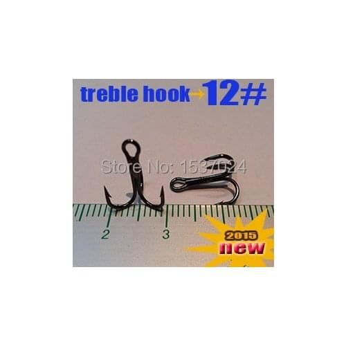 Free shipping NEW 2018 Treble Fishing Hooks 12# QUANTILY 200pcs good high carbon steel fishing hook