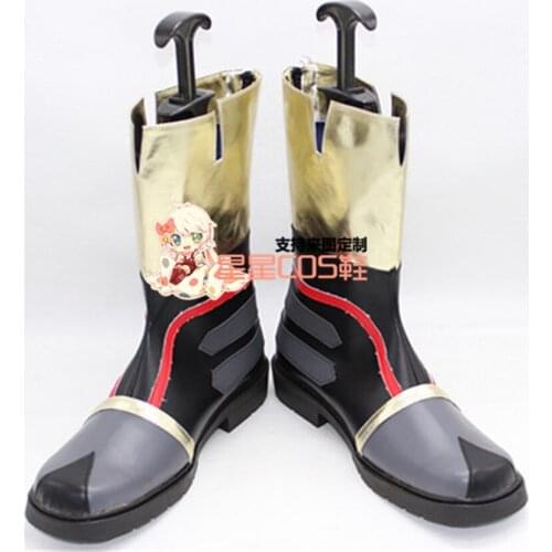 Kingdom Hearts Sora 2 Ventus Golden Black Halloween Cosplay Shoes Boots X002