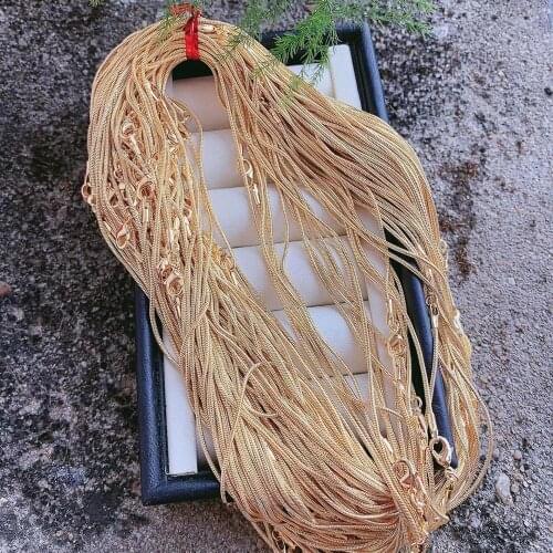 20PCS, Gold Color 45cm Snake Beaded Chains Necklace For Women Jewelry Making Necklace Findings