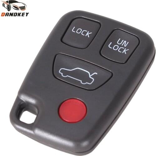 Dandkey Replacment Remote Key Shell Fob Case Cover 3+1 4 Buttons For Volvo S40 S60 S70 S80 S90 V40 V70 V90 XC70 XC90 Keyless