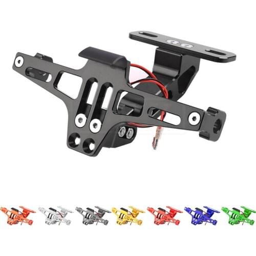 Motorcycle Fender Eliminator Registration License Plate Holder LED Light For Honda Yamaha Kawasaki Suzuki ATV Fairing Accessory