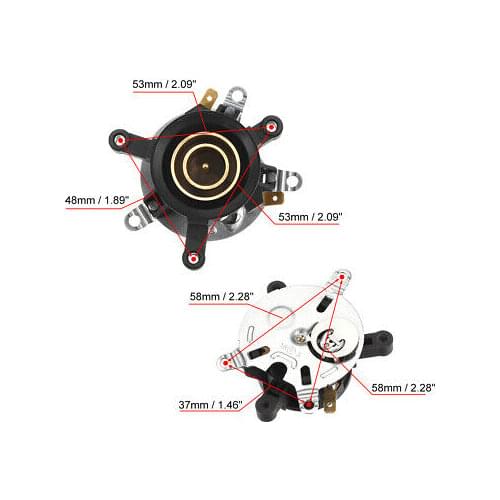 Dia. 13mm Electric Kettle Thermostat Electrical Temperature Control w Top Base Socket 53 x 53 x 48mm