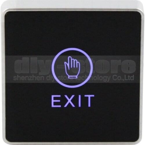 DIYSECUR Infrared Contactless Bule Backlight Touch Exit Button \ Door Release Switch for Access Control