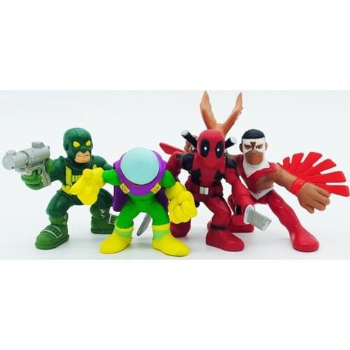 Marvel Superhero Series Falcon Deadpool Q Version Action Figure Model Ornament Toys Children Gifts