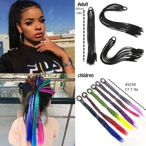 1PCS Colours Elastic Hair Rope Rubber Bands Wig Ponytail Hair Ring Twist Braid Adult/Child Rope Hair Braider Hair Accessoires