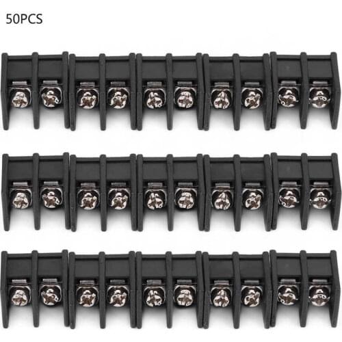 50pcs Terminal Block 2-Pin 7.62mm Pitch Circuit Board Wiring Barrier Terminal Blocks Electrical Connector connectors