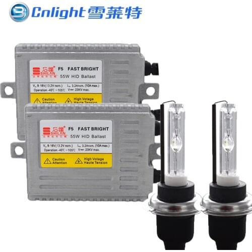 1 set F5 55W fast hid kit with Cnlight bulb H1 H3 H7 H11 9005/6 880 quick start fast bright hid kit hid light 3000K-8000K hid