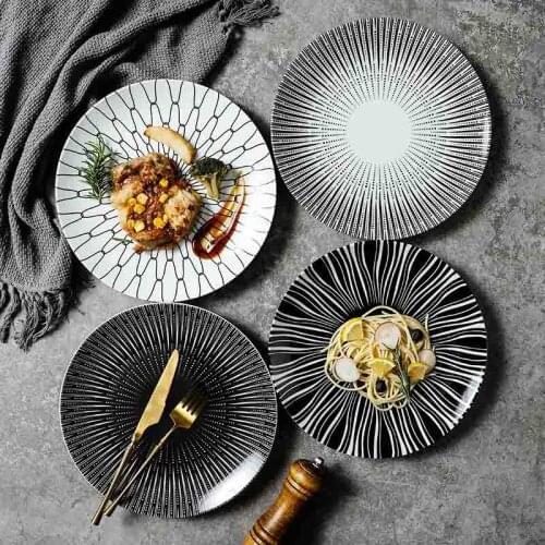 Creative Ceramic Plate Porcelain Dinner Set Sushi Salad Plate Personality Fruit Dessert Plate Restaurant kitchen Dish Dinnerware