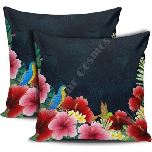 Forest Hibiscus Pillow Cover Pillowcases Throw Pillow Cover Home Decoration