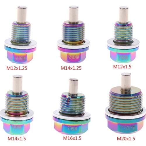 M12 M14 M16 M20*1.5 / 1.25 Neo Chrome Aluminum Magnetic Oil Drain Bolt Oil Sump drain plug nut Oil Drain Plug Magnetic