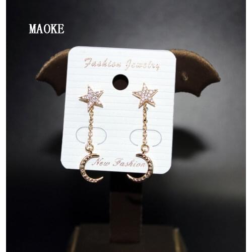 Женские золотые серьги MAOKE China At AliExpress