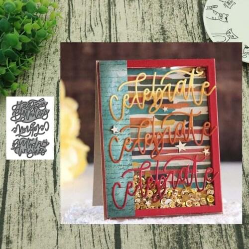 Metal cutting dies birthday letter cut die mold decoration Scrapbook paper craft knife mould blade punch stencils die