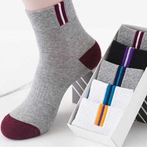 Mens Casual Socks Soft Breathable Cotton Ankle Socks Sports Socks Short Mens Socks Boy Comfortable Breathable Tube Socks