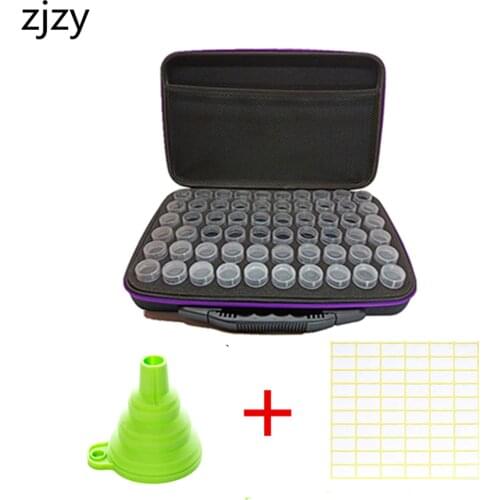 60 Bottles Diamond Painting Cross Stitch Accessories Tool Box Container Diamond Storage Full Square Round 5D Embroidery Mosaic