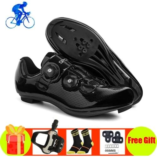 Road Bike Shoes Men Women Ultralight Bicycle Sneakers Add SPD-SL Pedals Sapatilha Ciclismo Breathable Self-locking Outdoor Sport