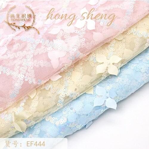 New Symphony Sequins Embroidered Fabric Spring and Summer Dress Dress Childrens Clothing