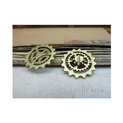 Zinc alloy pendant jewelry accessories diy handmade material charms antique bronze gears sawtooth 22 mm