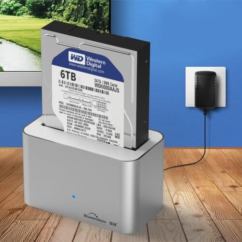 3.5''portable laptop sata hard case with usb 3.0 cable external ssd hard drive HDD Enclosure dock station suit for 6tb hard disk