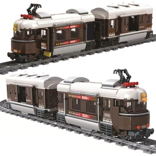 QWZ New City Creator Train High-Tech Railway Track Building Blocks Figures Bricks Educational Toys for Children Christmas Gifts