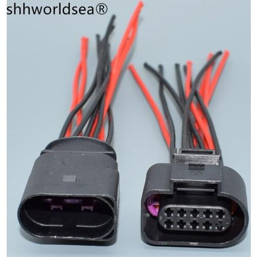 Shhworldsea 10 Pin 1.5mm car waterproof connector auto electrical plug 1J0973815 1J0 973 815 1J0973715 1J0 973 715 for vw audi