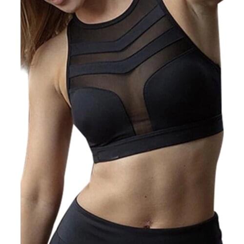 SALSPOR Fitness Tank Tops For Women Sexy Mesh Patchwork Hollow Out Clothing Comfortable Breathable Plasticity Workout Tops Girl