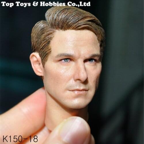 In Stock 1/6 Scale Male Head Sculpt Model K150-18 Tom Cruise Short Hair Head Carving Toys For 12‘’ Men Figure Body Doll