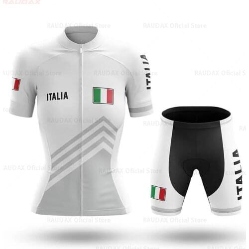 Italy Woman Cycling Set Summer 2021 New Bicycle Clothing Breathable Team Mountain Cycling Clothes Suits Ropa Ciclismo Sport Wear