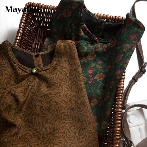 Silk Fragrant Cloud Yarn Top Women Short Style Improved Chinese Tang Suit Retro 2021 Spring Summer New