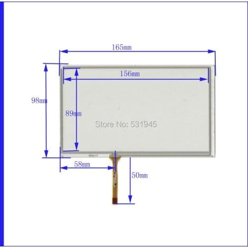 ZhiYuSun on mp5 model 7002 compatible GLASS 165mm*100mm NEW Resistive tinch touch screens 7 inch 4 lines freeshipping