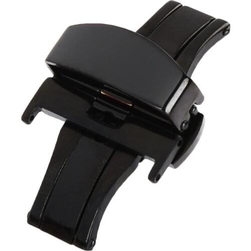 Golden Watches watch band Accessories Stainless Steel Flip Lock Butterfly Deployment Clasp Watch Deployant Buckle