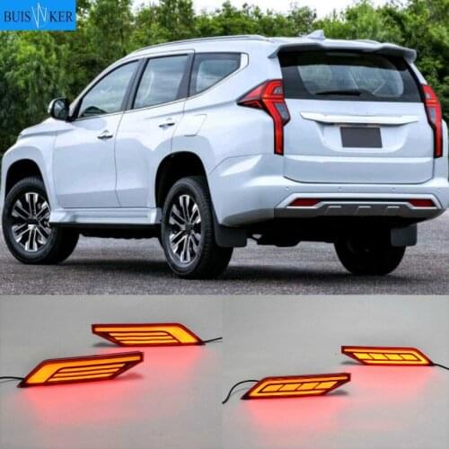 1 Pair LED Rear Fog Lamp For Mitsubishi Pajero Montero Sport 2019 2020 Car LED Bumper Light Brake Light Reflector