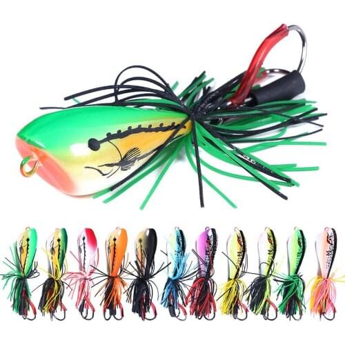1PCS Frog Lure 90mm Hard Bass Bait Snakehead Lure Topwater Popper Frog Fishing Lures Fishing Tackle
