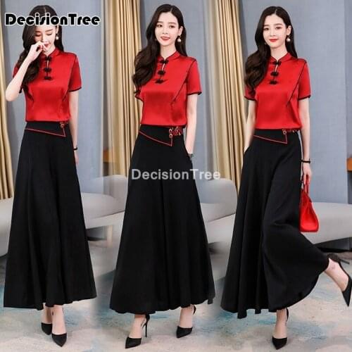 2021 vietnam aodai cheongsam dress women traditional clothing ao dai dress+pants set chinese traditional clothes oriental dress