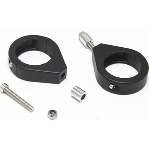 2X Mount Bracket 41mm Fork Tube Turn Signal Clamps for Harley Black