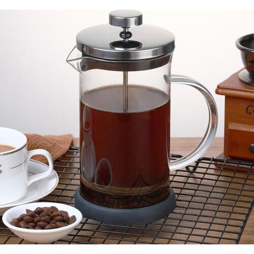 3 Level Filtration Stainless Steel Drinkware Manual Coffee Maker Tea Pot Durable Heat Resistant Portable French Press